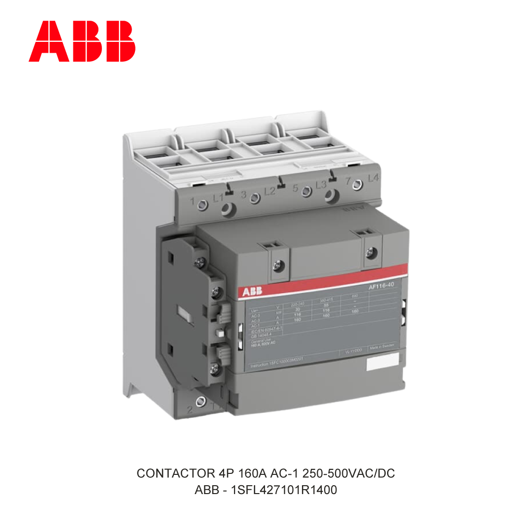 CONTACTOR 4P 160A AC-1 250-500V AC/DC