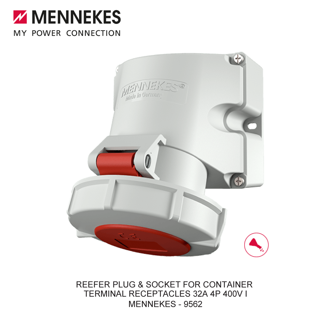 REEFER PLUG & SOCKET FOR CONTAINER TERMINAL RECEPTACLES 32A 4P 400V I
