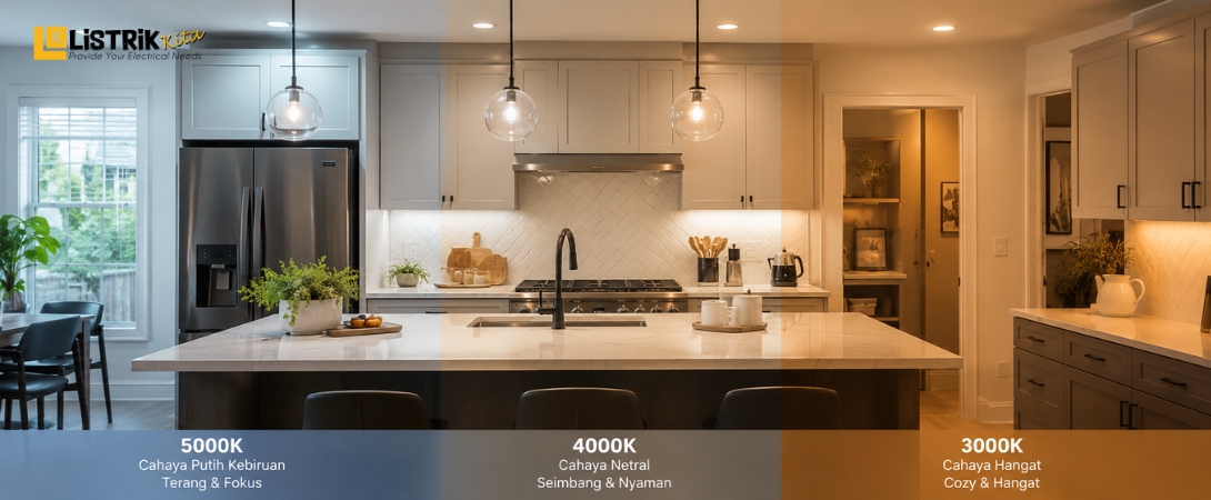 Cara Memilih Suhu Warna Lampu untuk Dapur