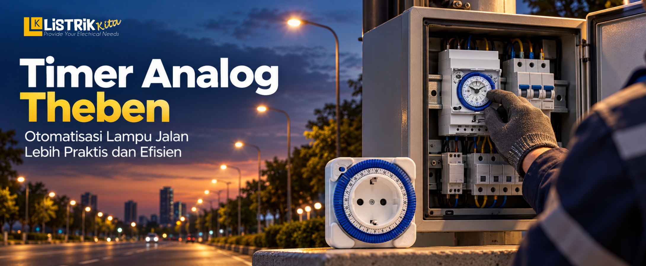Timer Analog Theben untuk Otomatisasi Lampu Jalan