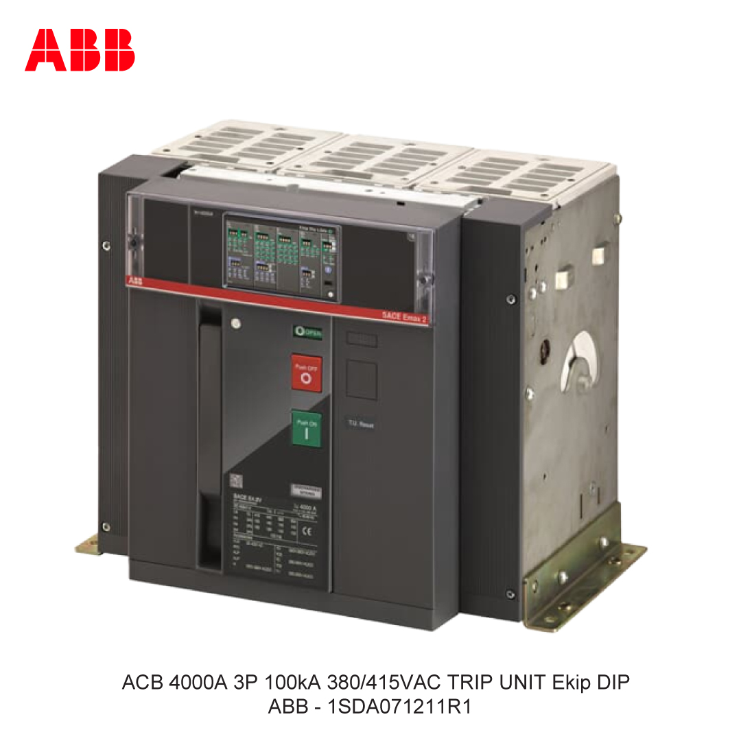 ACB 4000A 3P 100kA 380/415VAC TRIP UNIT Ekip DIP ABB