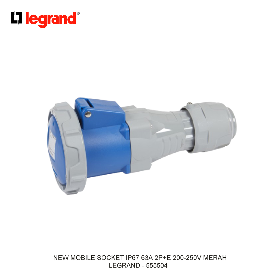 NEW MOBILE SOCKET IP67 63A 2P+E 200-250V BLUE