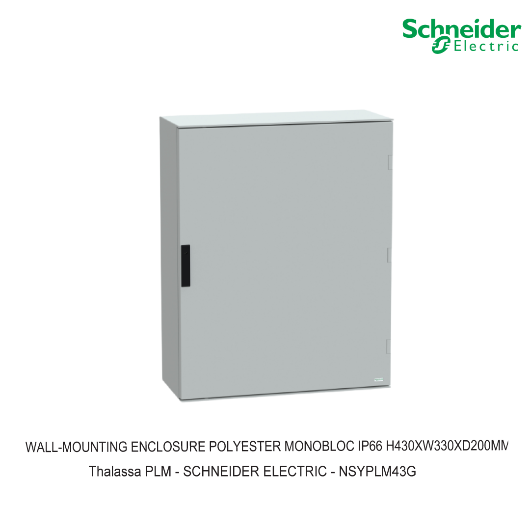 WALL-MOUNTING ENCLOSURE POLYESTER MONOBLOC IP66 H430XW330XD200MM