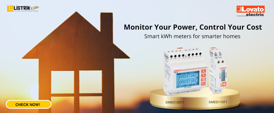 kWh Meter Lovato DMED100T1 & DMED110T1 untuk Rumah