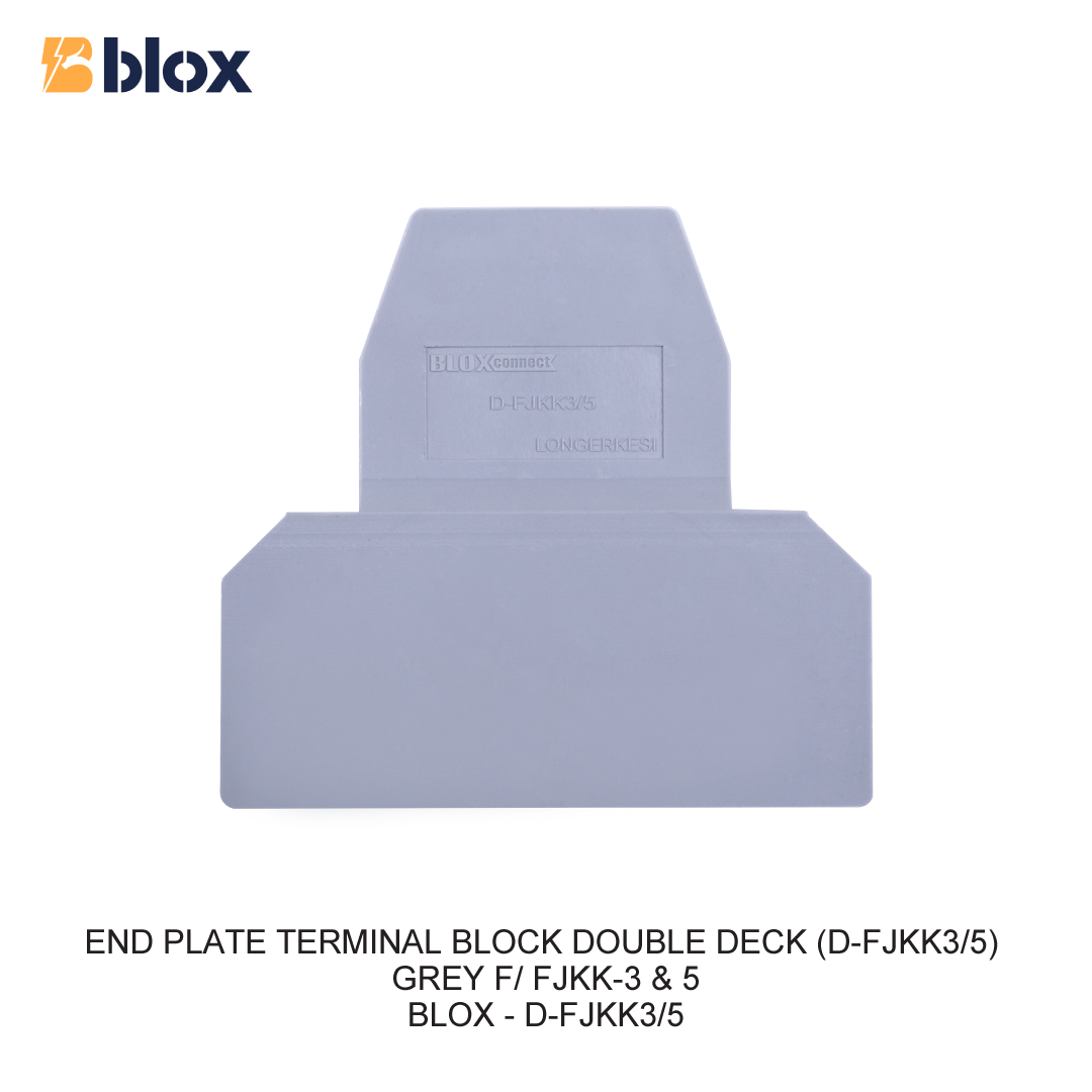 END PLATE TERMINAL BLOCK DOUBLE DECK (D-FJKK3/5) ABU-ABU F/ FJKK-3 & 5