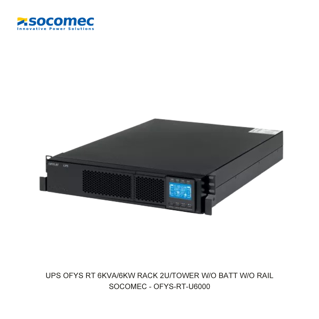 UPS OFYS RT 6KVA/6KW RACK 2U/TOWER W/O BATT W/O RAIL