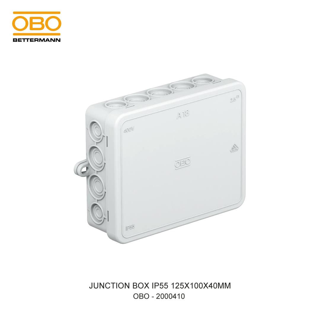 JUNCTION BOX IP55 125X100X40MM
