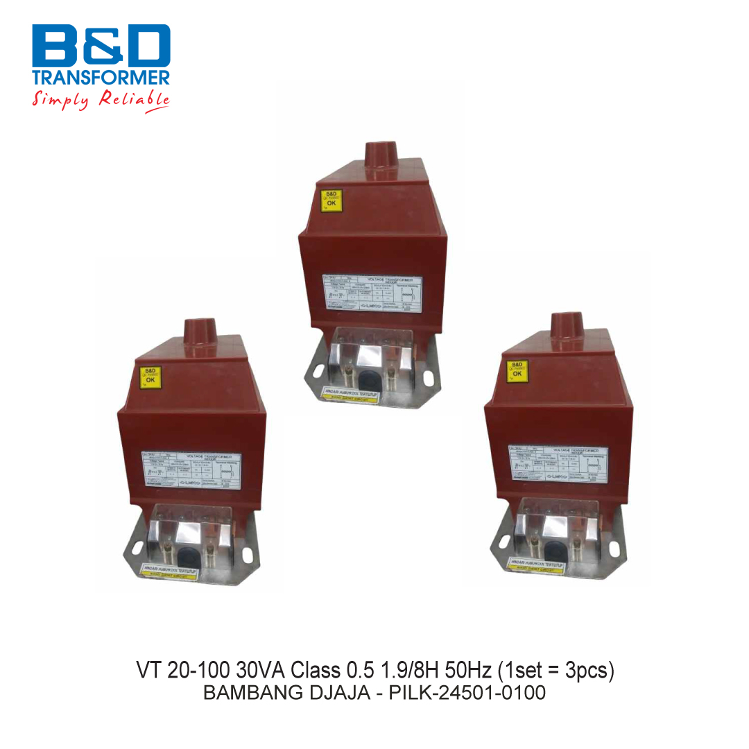 VT 20-100 30VA Class 0.5 1.9/8H 50Hz (1set = 3pcs)