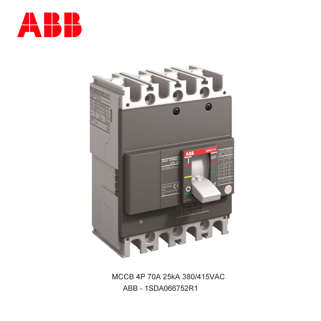 MCCB 4P 70A 25kA 380/415VAC