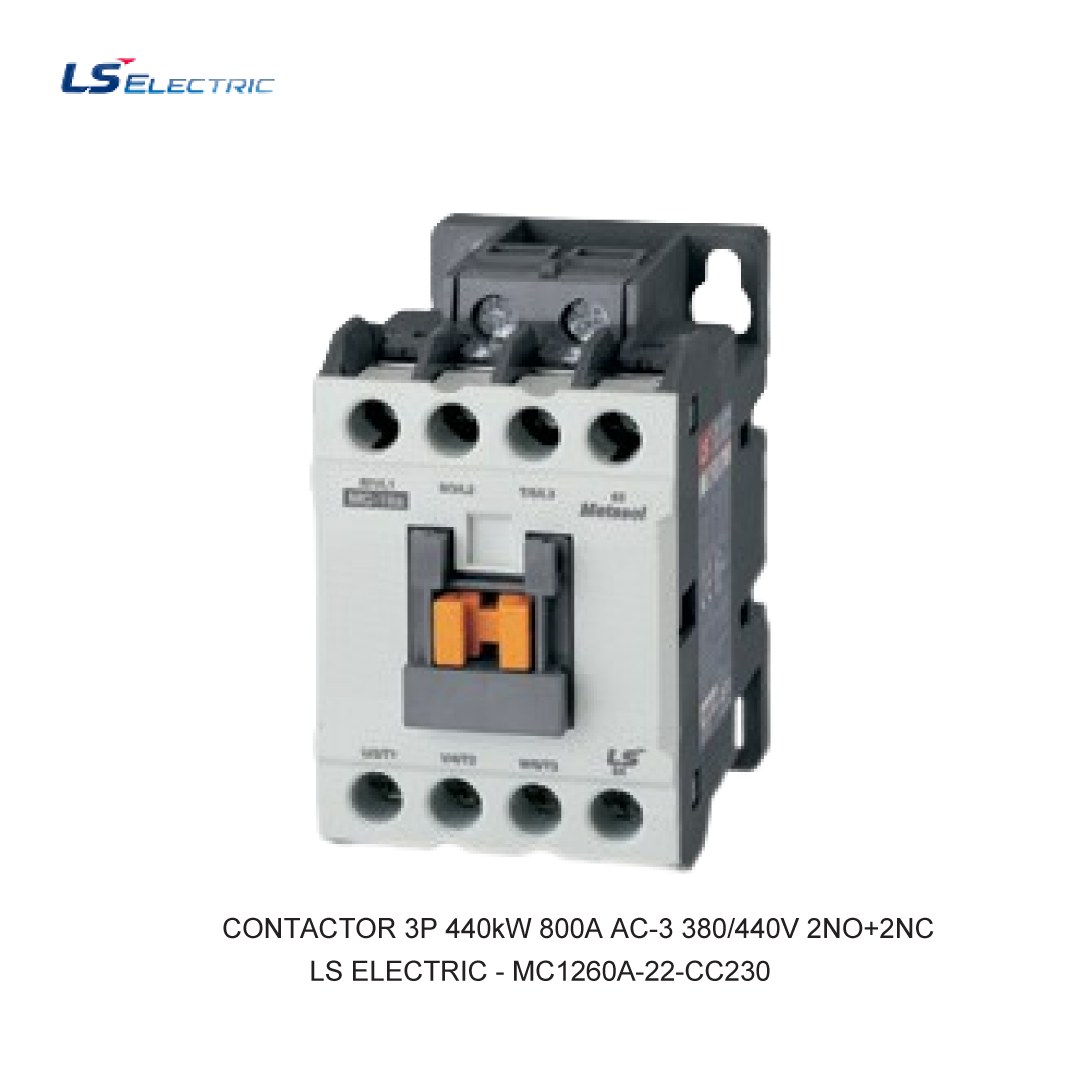 CONTACTOR 3P 440kW 800A AC-3 380/440V 2NO+2NC