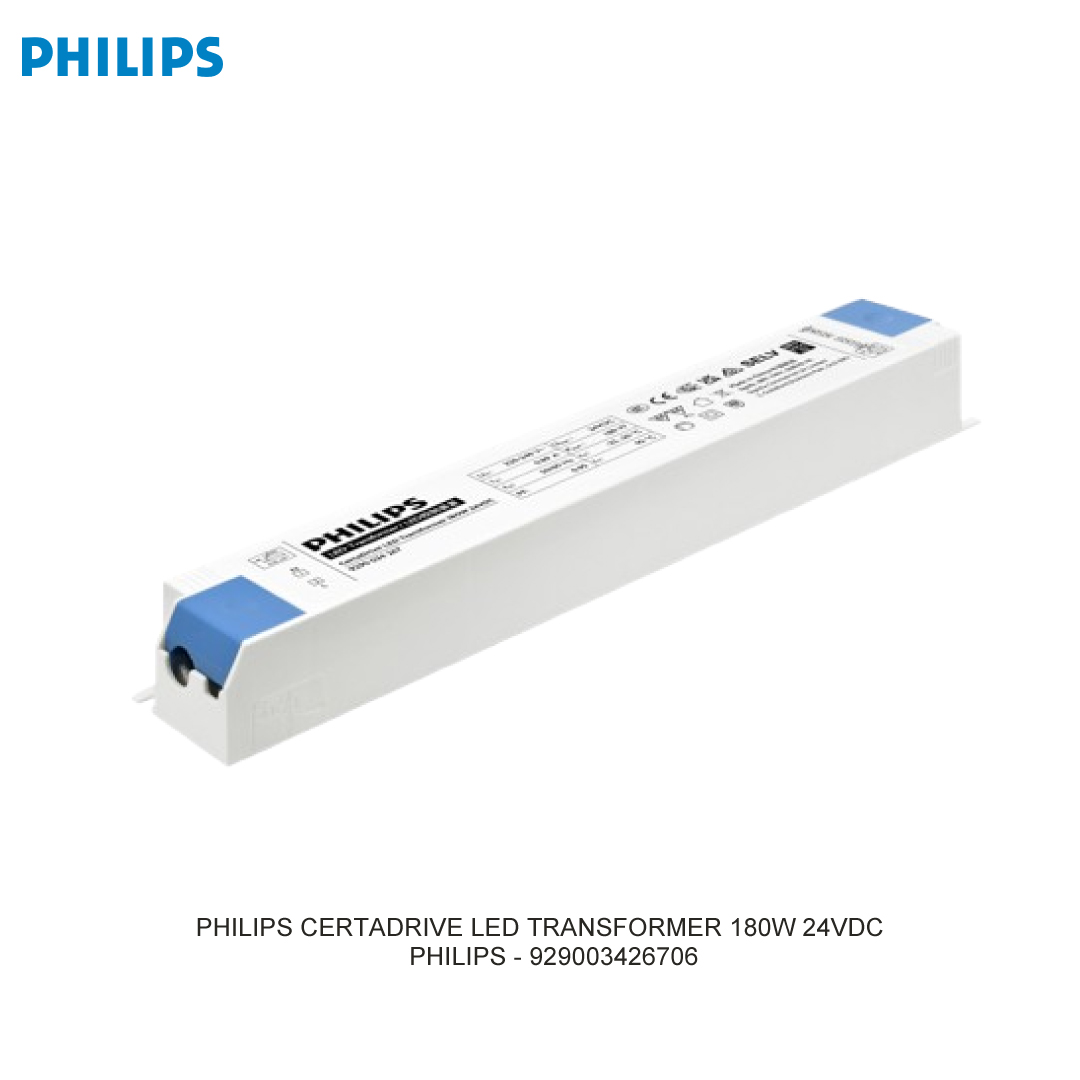 PHILIPS CERTADRIVE LED TRANSFORMER 180W 24VDC