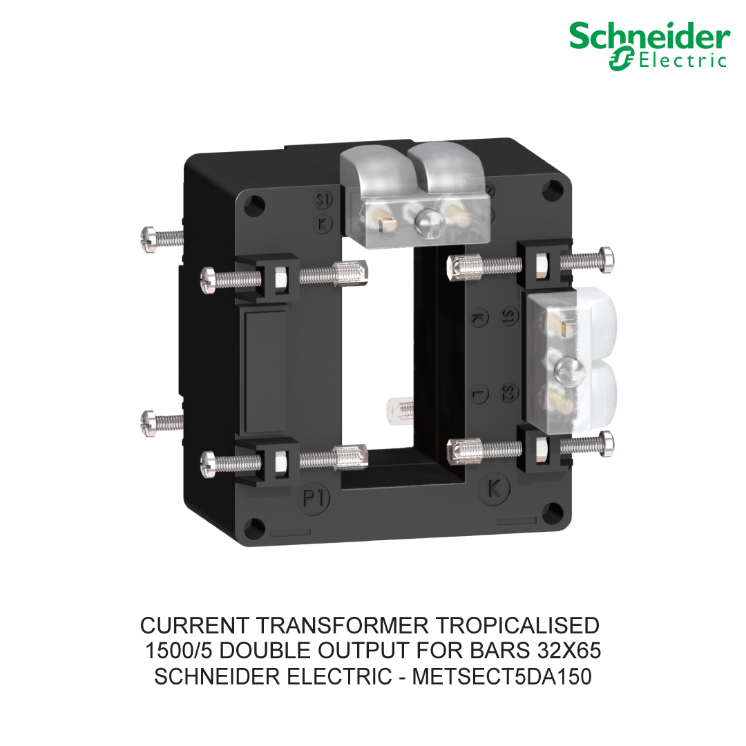 CURRENT TRANSFORMER TROPICALISED 1500/5 DOUBLE OUTPUT FOR BARS 32X65