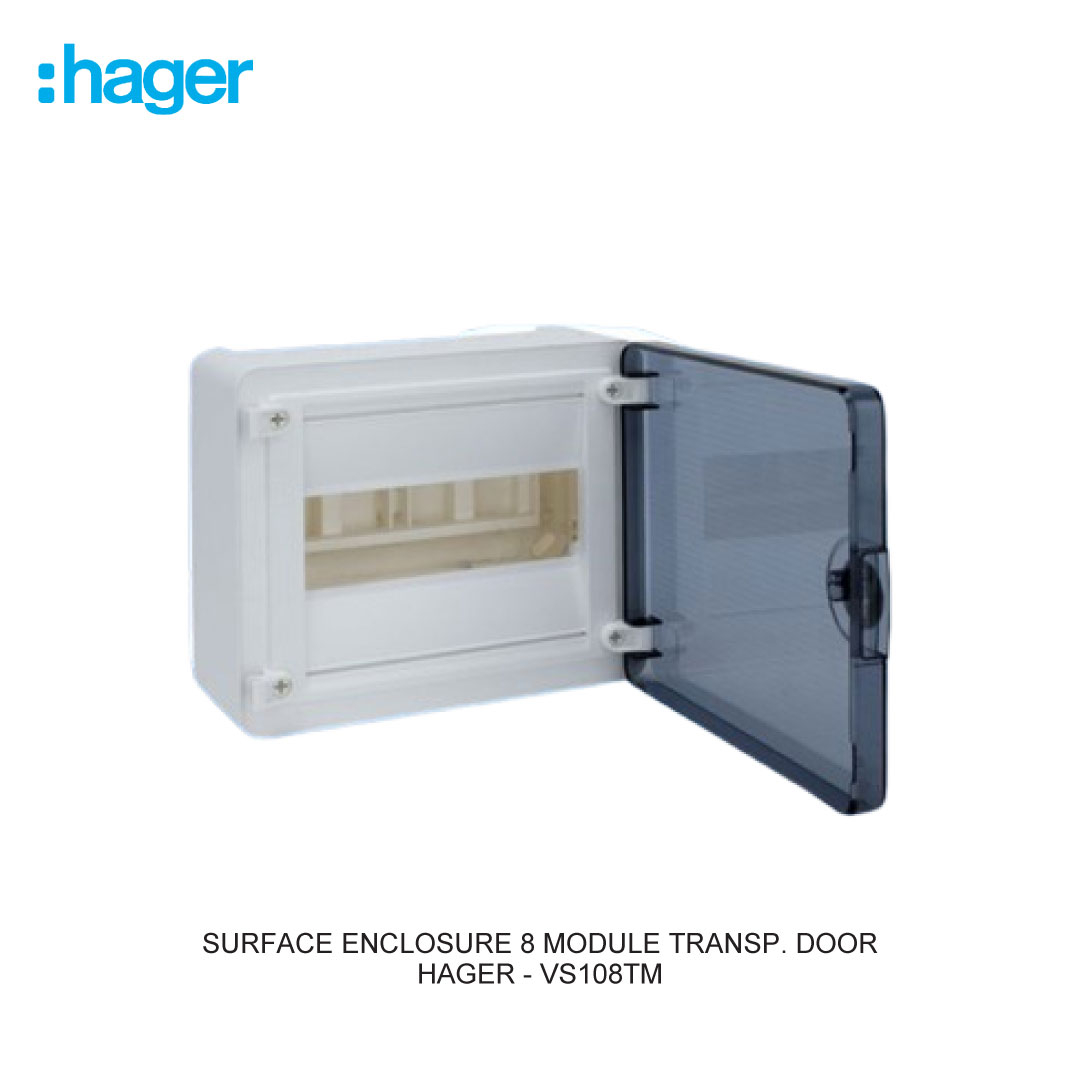 SURFACE ENCLOSURE 8 MODULE TRANSP. DOOR