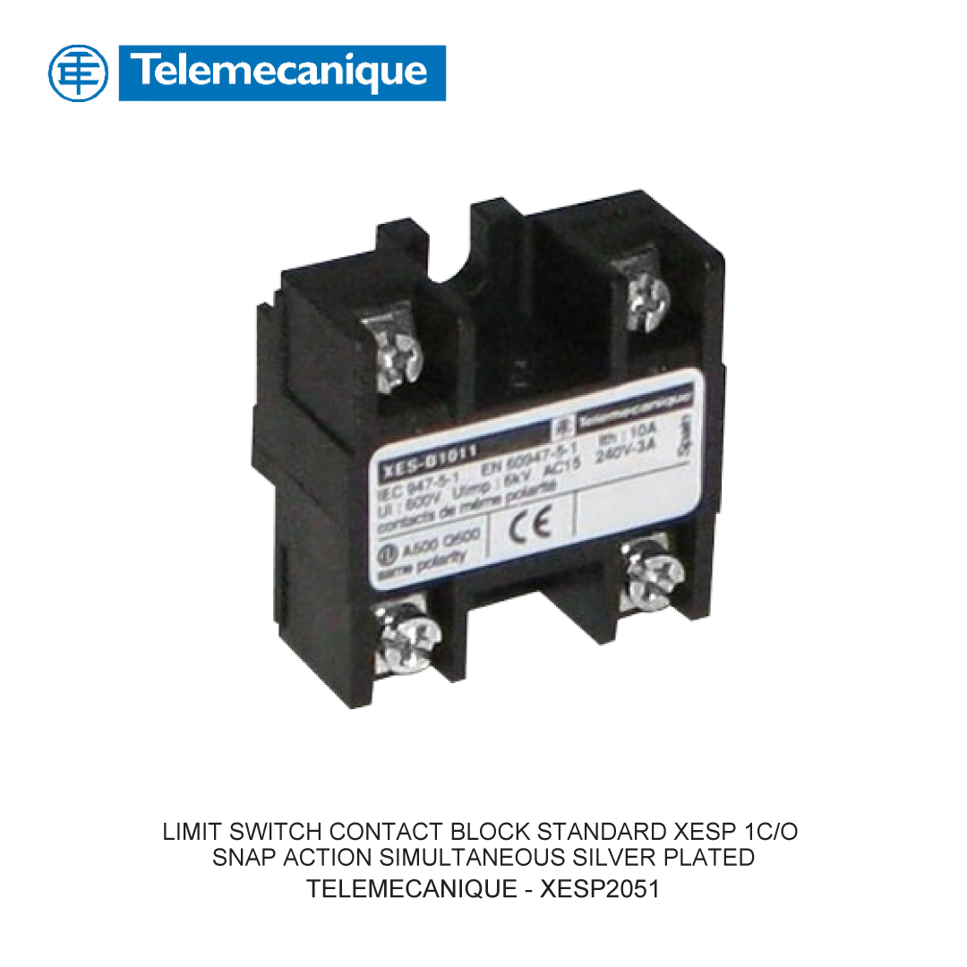 LIMIT SWITCH CONTACT BLOCK STANDARD XESP 1C/O SNAP ACTION SIMULTANEOUS SILVER PLATED