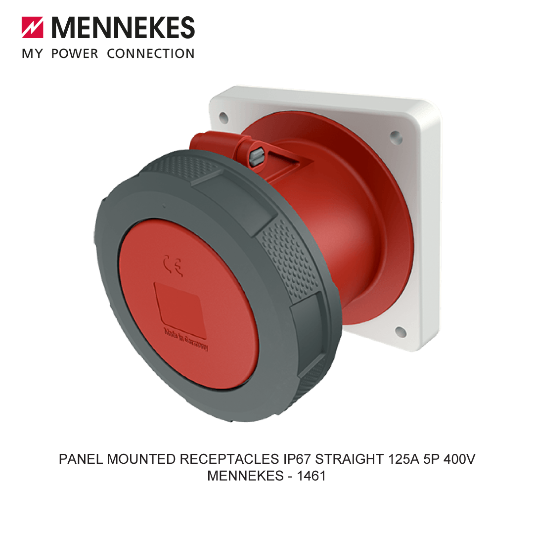 PANEL MOUNTED RECEPTACLES IP67 STRAIGHT 125A 5P 400V