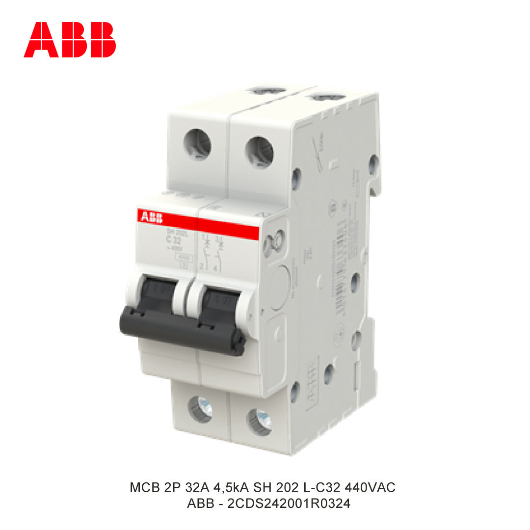 ABB MCB 2P 32A 4,5kA KURVA C