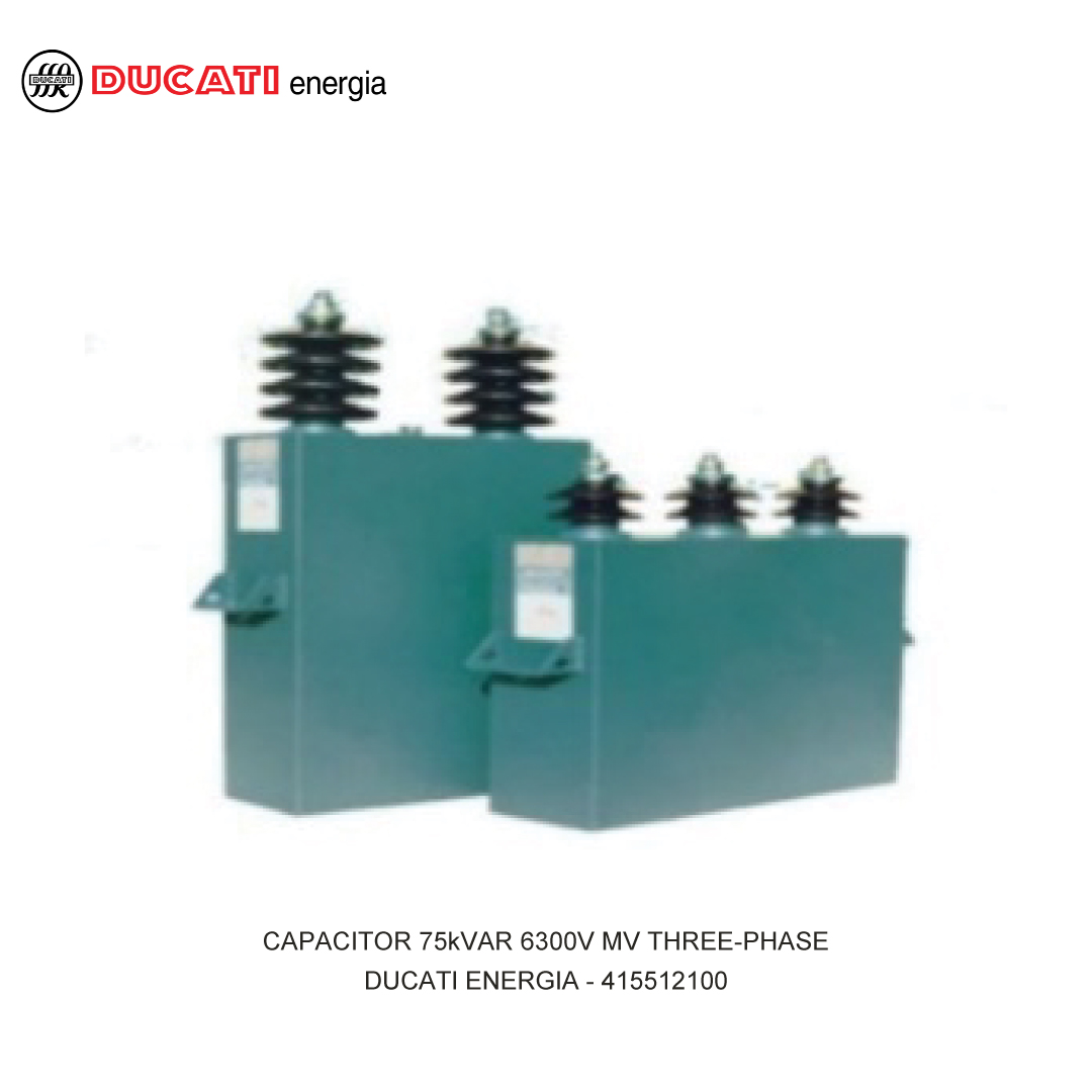 CAPACITOR 75kVAR 6300V MV THREE-PHASE DUCATI ENERGIA