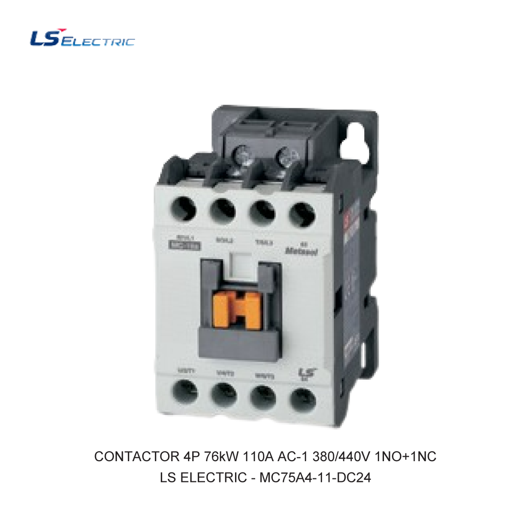 CONTACTOR 4P 76kW 110A AC-1 380/440V 1NO+1NC
