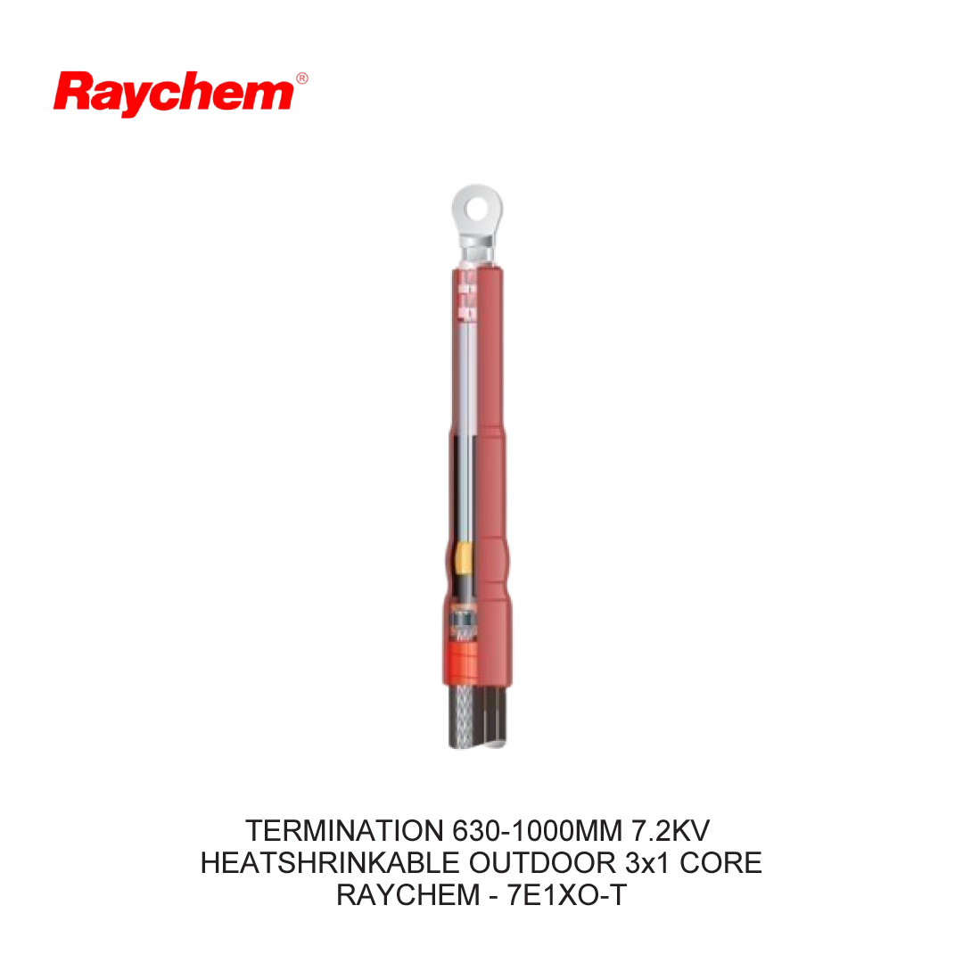 TERMINATION 630-1000MM 7.2KV HEATSHRINKABLE OUTDOOR 3x1 CORE