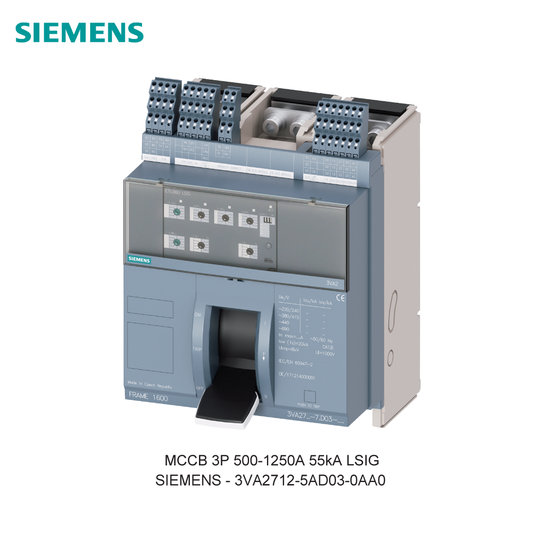 MCCB 3P 500-1250A 55kA LSIG