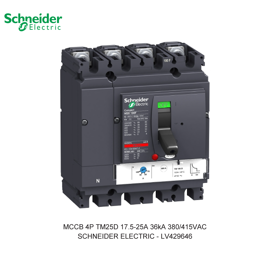 MCCB 4P TM25D 17.5-25A 36KA 380/415VAC