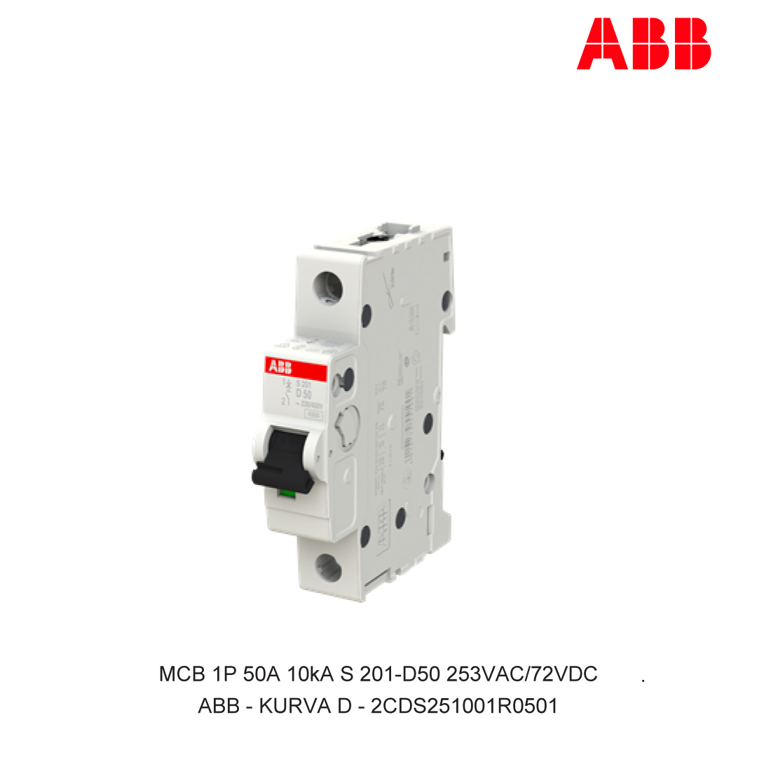 MCB 1P 50A 6kA/10kA CURVA D