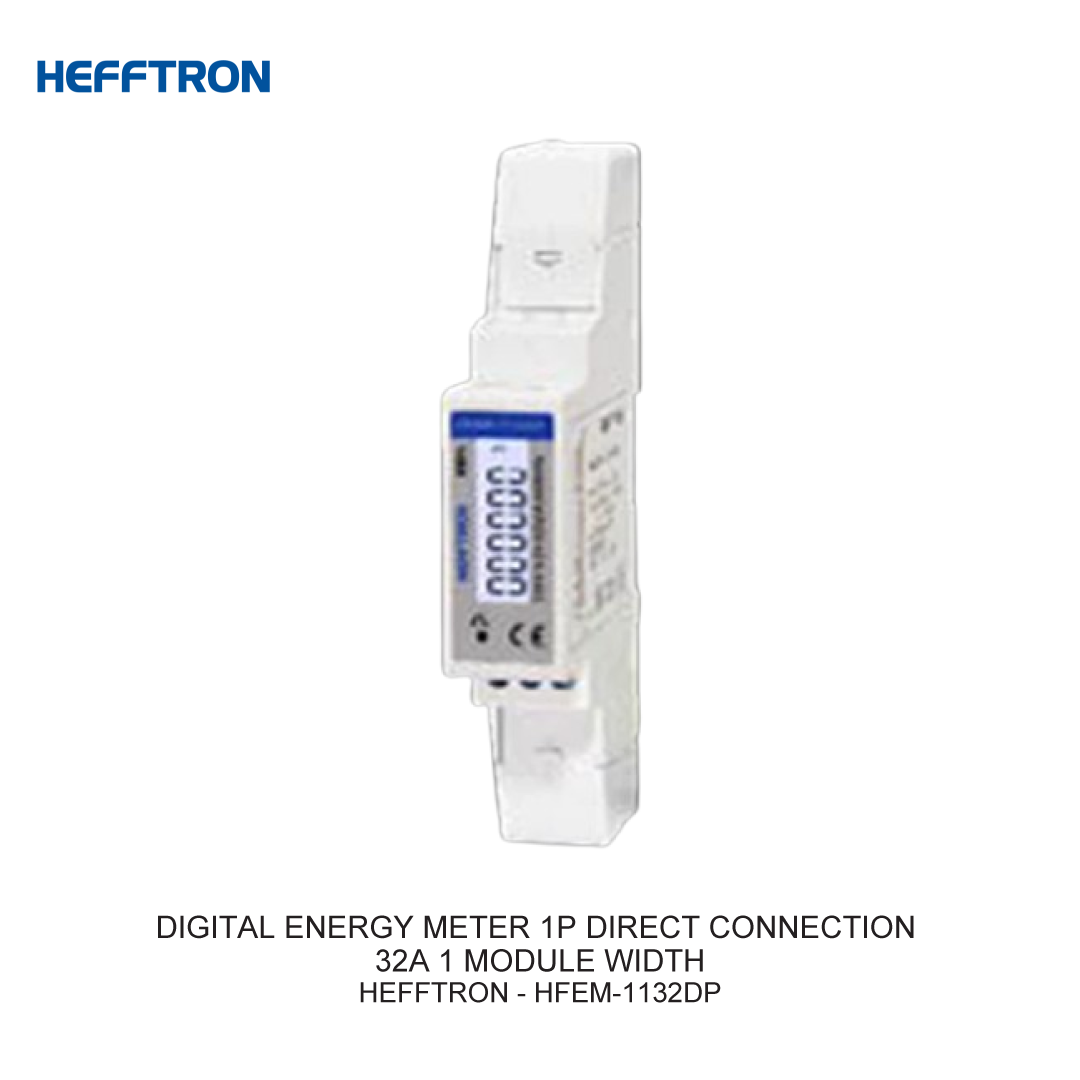 DIGITAL ENERGY METER 1P DIRECT CONNECTION 32A 1 MODULE WIDTH