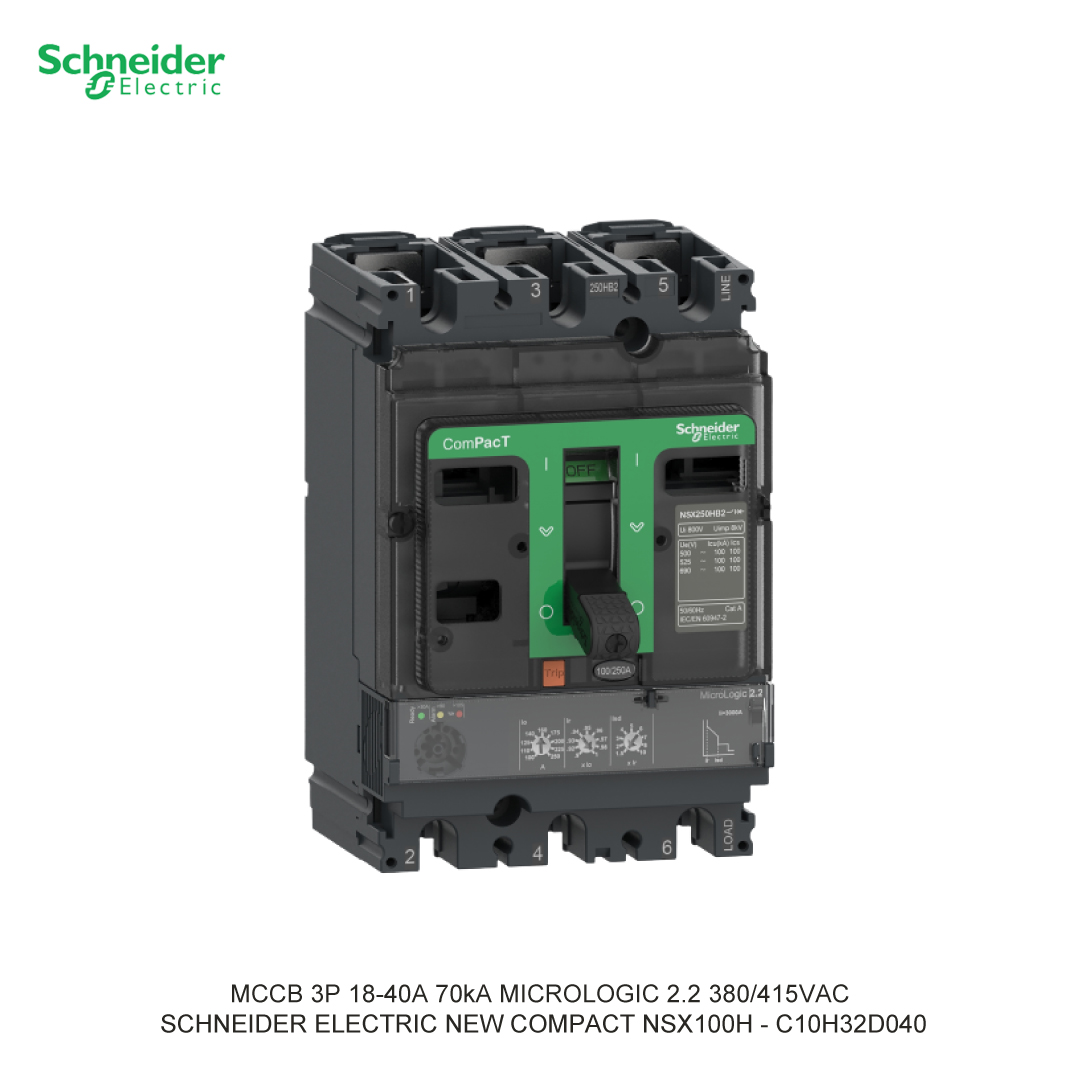 MCCB 3P 18-40A 70KA MICROLOGIC 2.2 380/415VAC