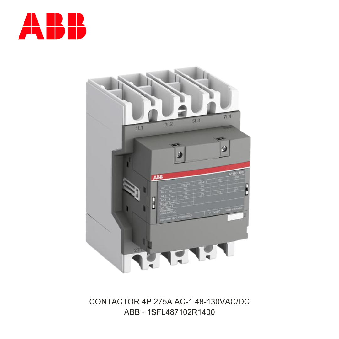 CONTACTOR 4P 275A AC-1 48-130V AC/DC