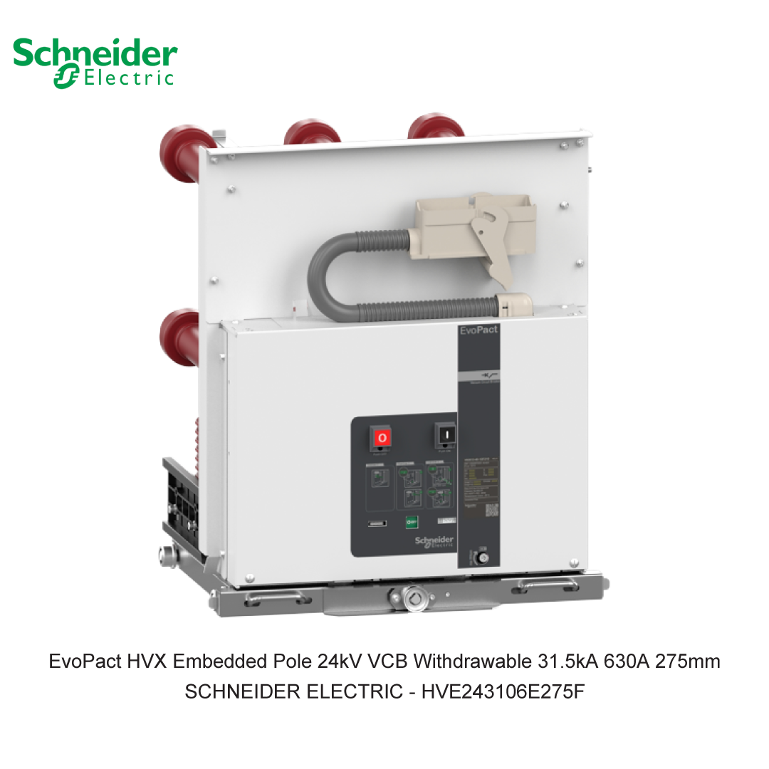 EvoPact HVX Embedded Pole 24kV VCB Withdrawable 31.5kA 630A 275mm