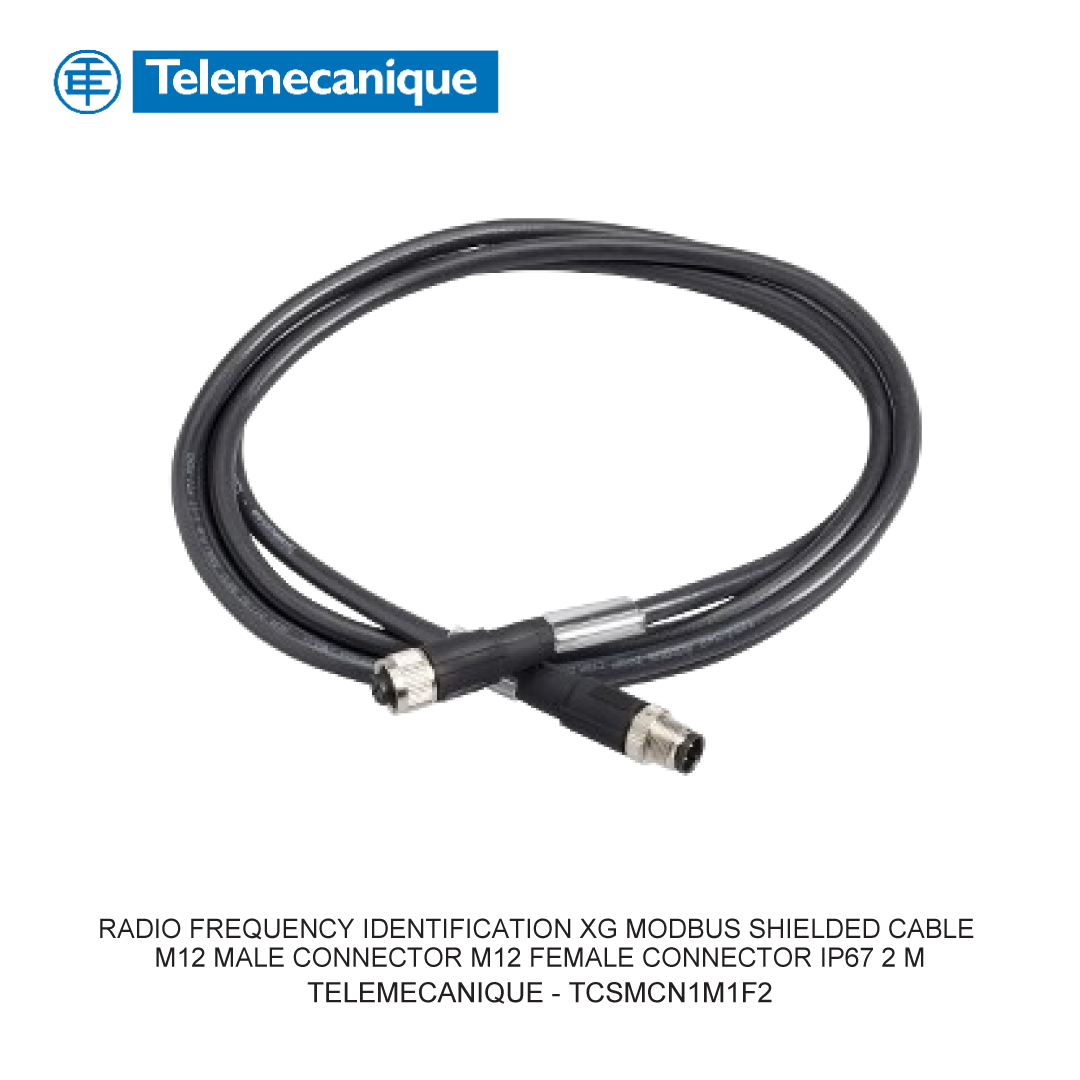 RADIO FREQUENCY IDENTIFICATION XG MODBUS SHIELDED CABLE M12 MALE CONNECTOR M12 FEMALE CONNECTOR IP67 2 M