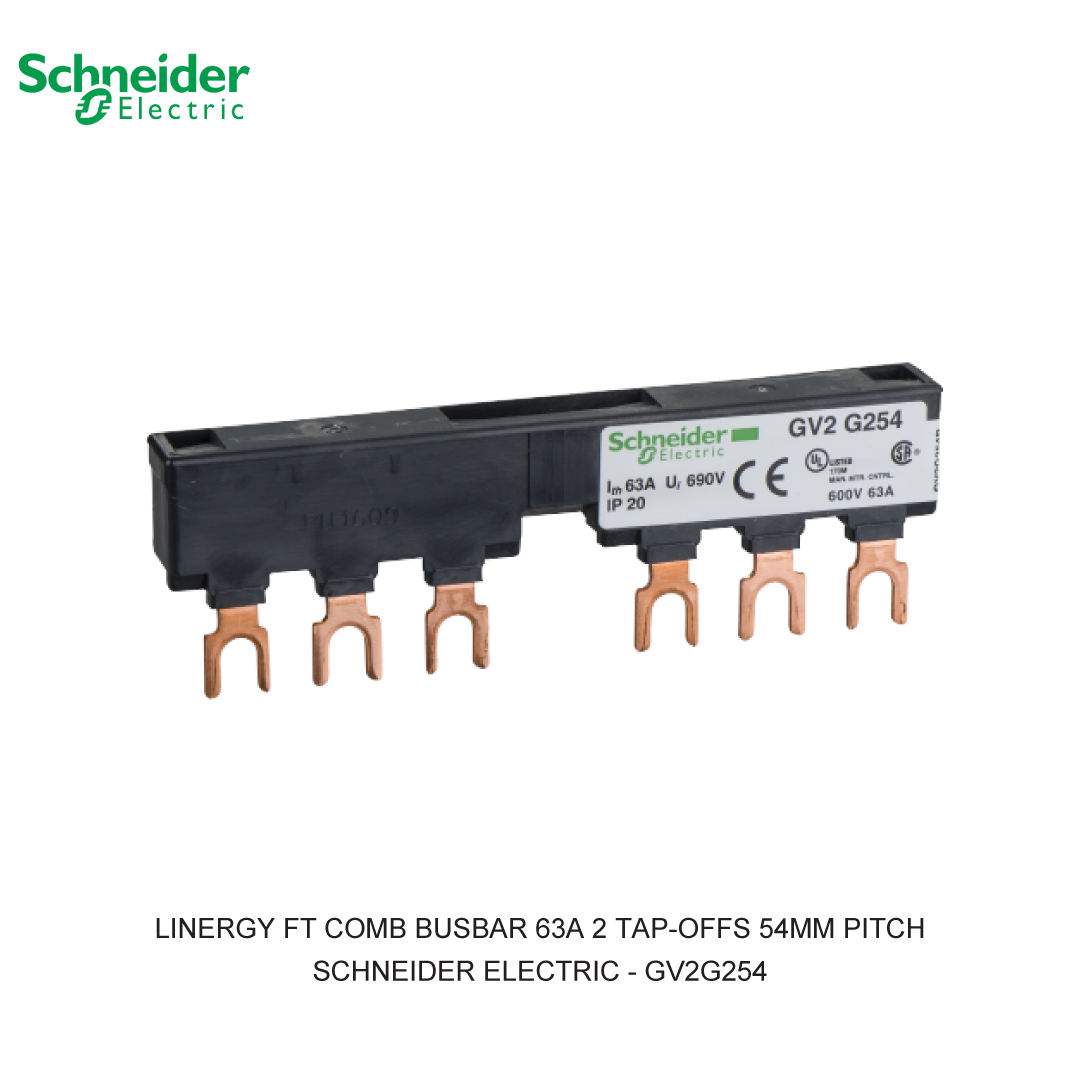 LINERGY FT COMB BUSBAR 63A 2 TAP-OFFS 54MM PITCH