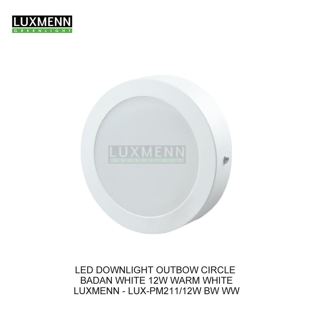 LED DOWNLIGHT OUTBOW CIRCLE BADAN WHITE 12W WARM WHITE