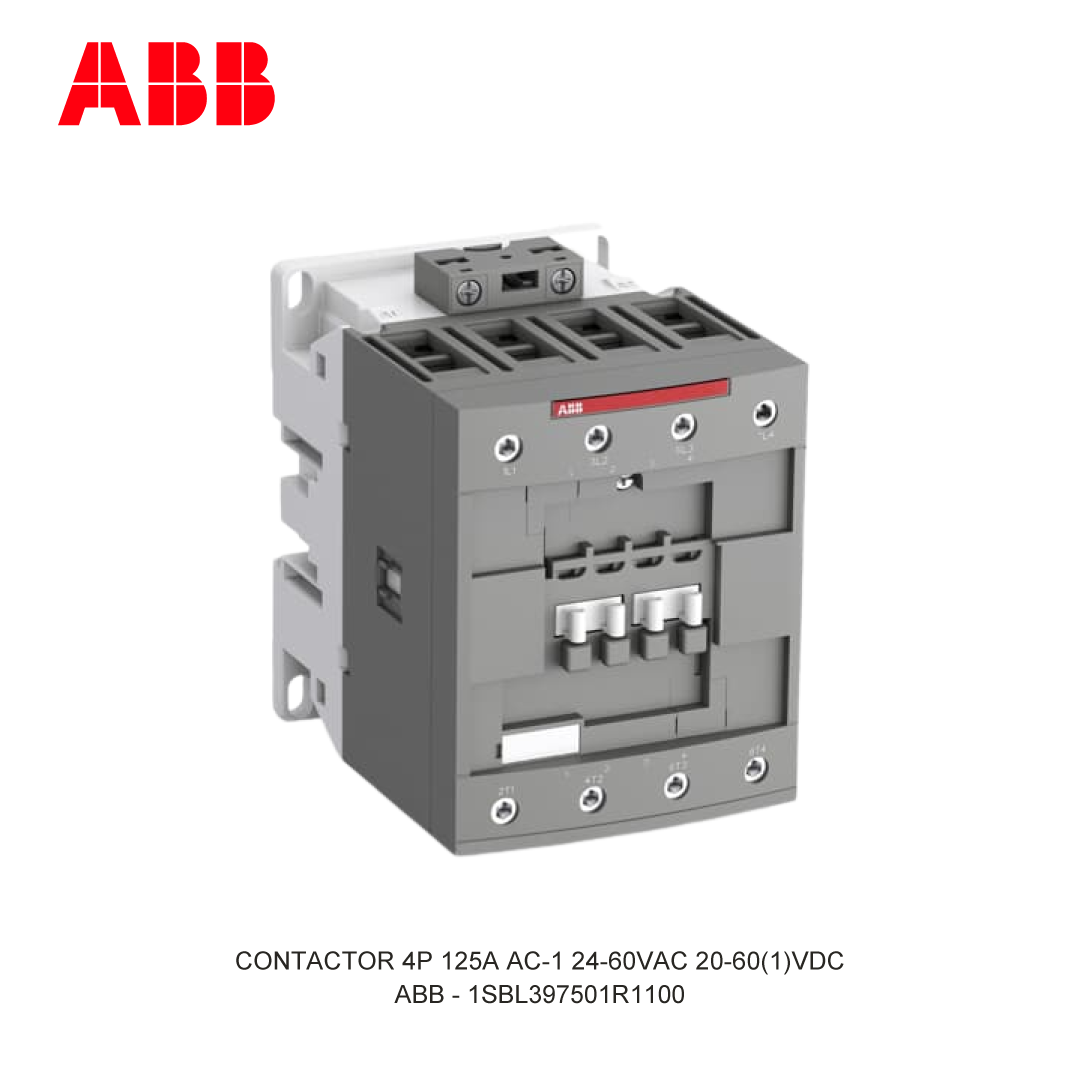 CONTACTOR 4P 125A AC-1 24-60VAC 20-60(1)VDC