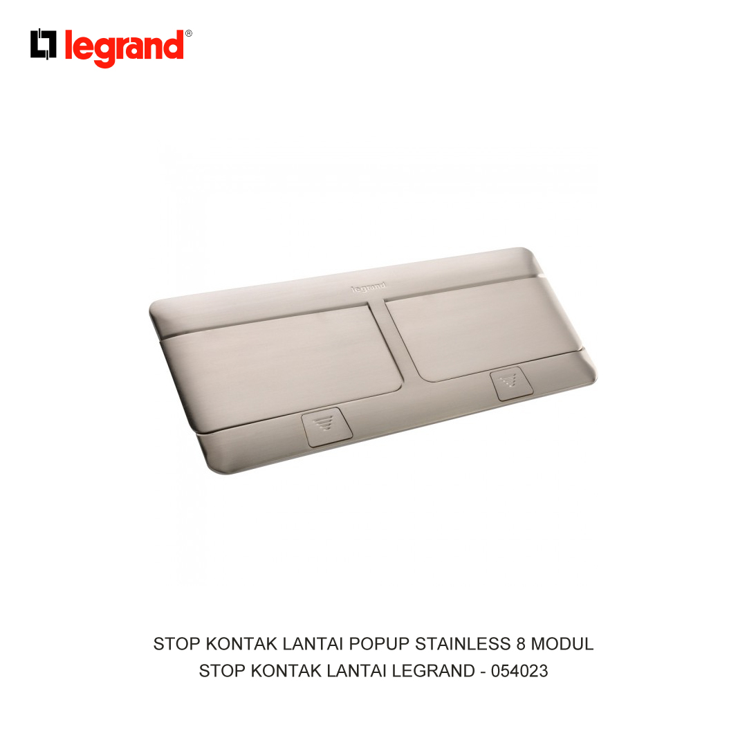STOP KONTAK LANTAI POPUP STAINLESS 8 MODUL