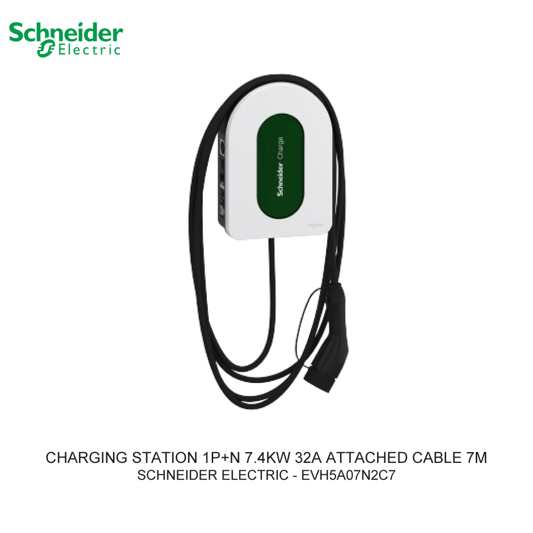 EV CHARGING STATION 1P+N 7.4KW 32A ATTACHED CABLE 7M