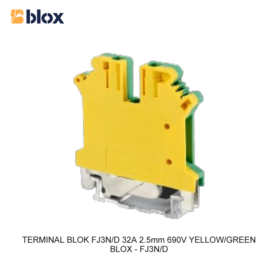 TERMINAL BLOK FJ3N/D 32A 2.5mm 690V YELLOW/GREEN