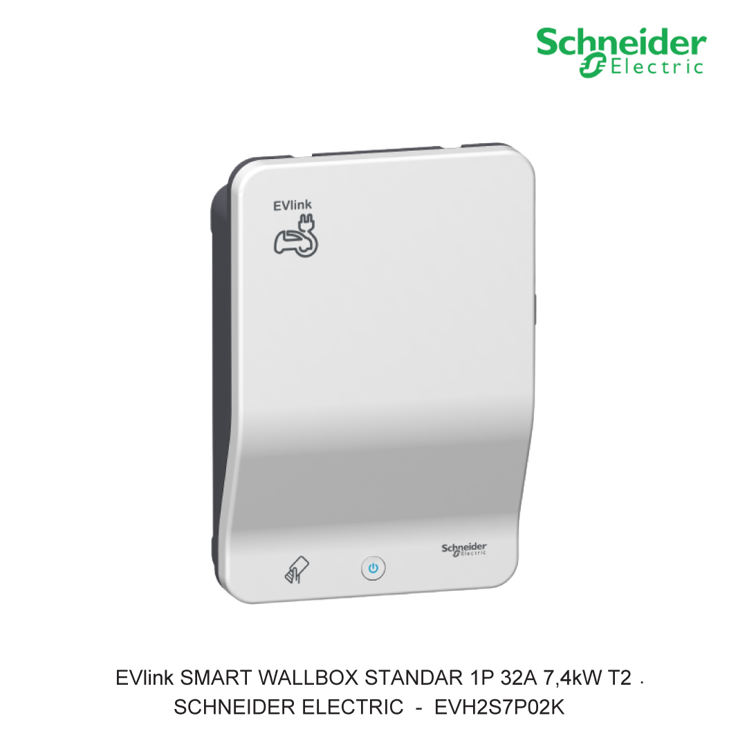 EV CHARGING EVLINK WALLBOX STANDAR 1P 32A 7,4KW T2 SOCKET OUTLET