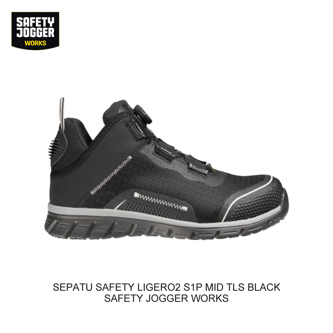 SEPATU SAFETY LIGERO2 S1P MID TLS BLACK
