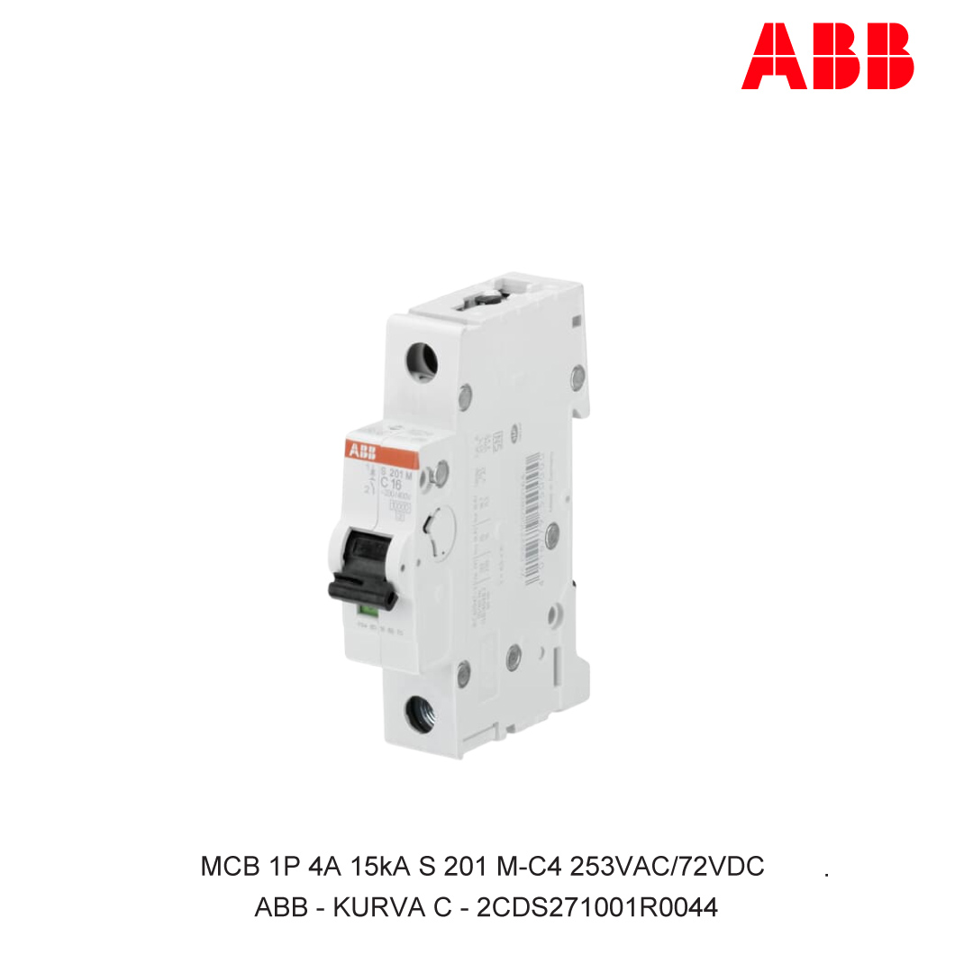 MCB 1P 4A 15kA CURVA C
