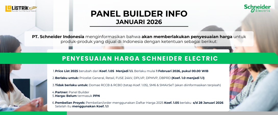 Penyesuaian Harga Produk Schneider Electric Berlaku Mulai 1 Februari 2026