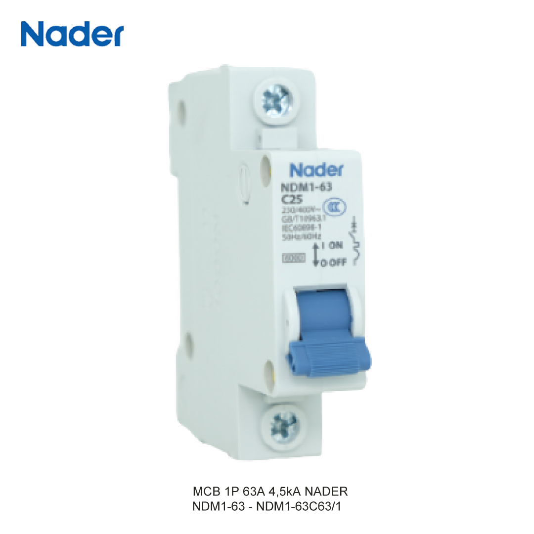 MCB 1P 63A 4,5kA