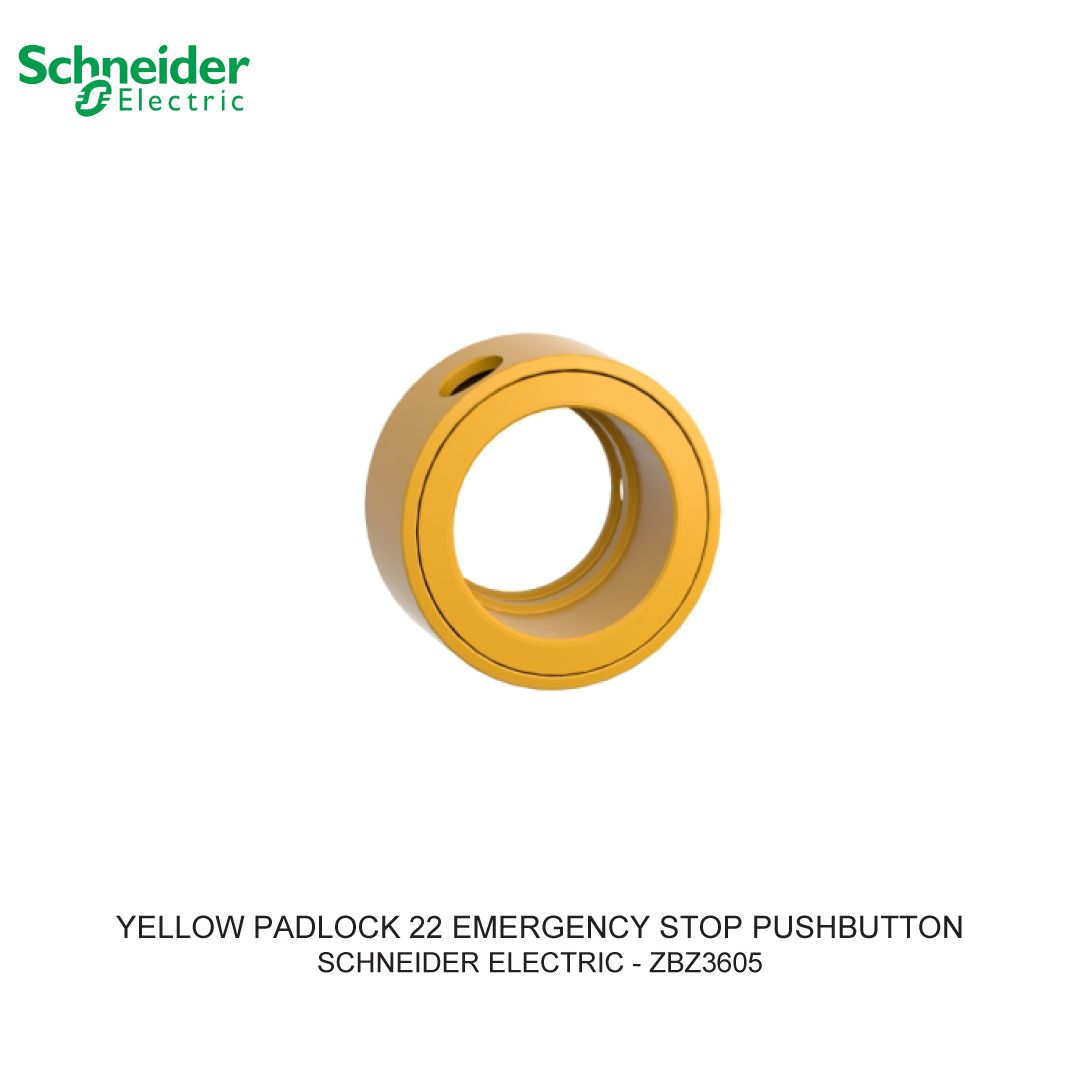 YELLOW PADLOCK DIAM22 EMERGENCY STOP PUSHBUTTON