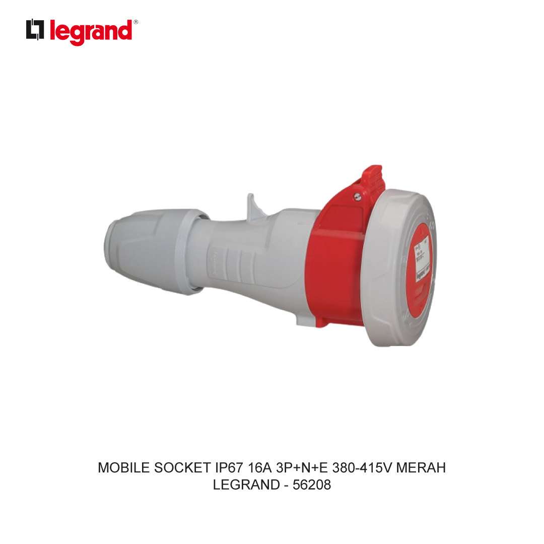 MOBILE SOCKET IP67 16A 3P+N+E 380-415V MERAH