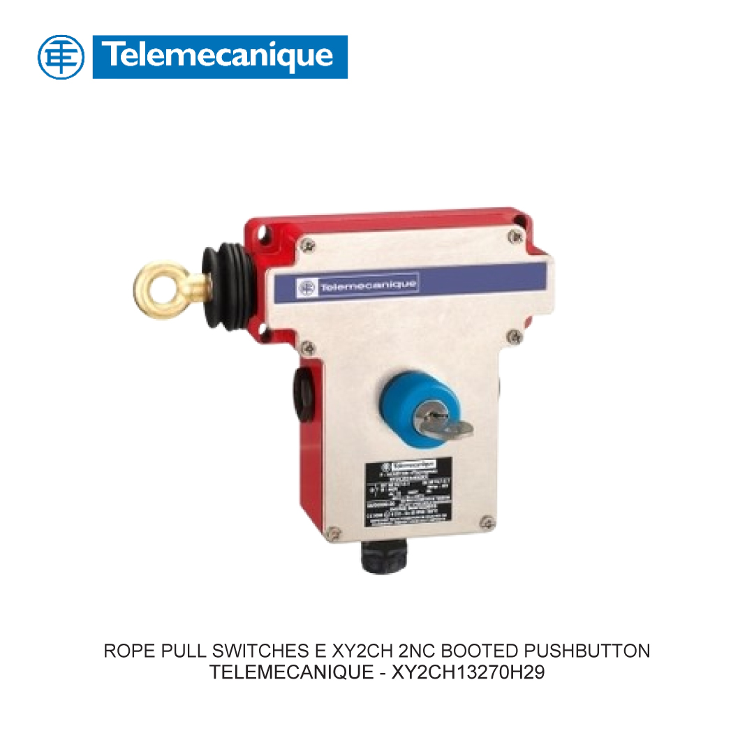 TELEMECANIQUE ROPE PULL SWITCHES E XY2CH 2NC BOOTED PUSHBUTTON