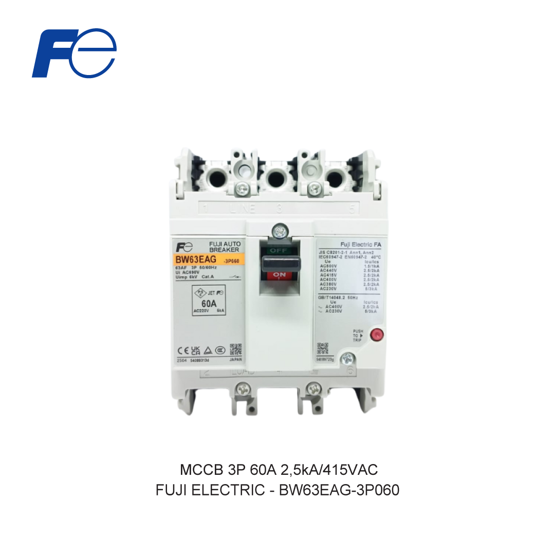 MCCB 3P 60A 2,5kA/415VAC