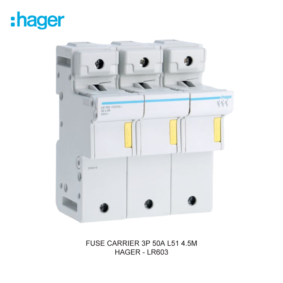 FUSE CARRIER 3P 50A L51 4.5M