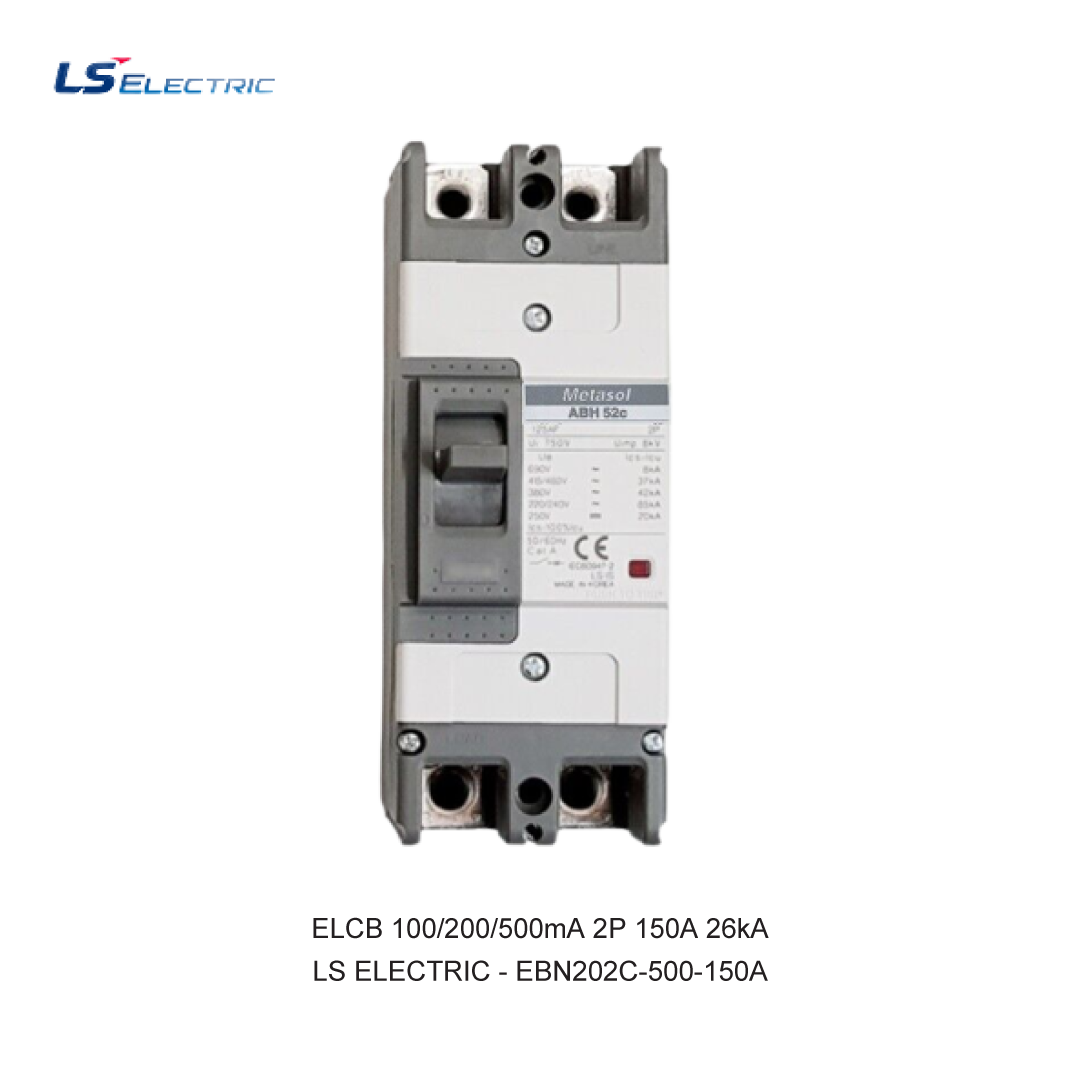 ELCB 100/200/500mA 2P 150A 26kA