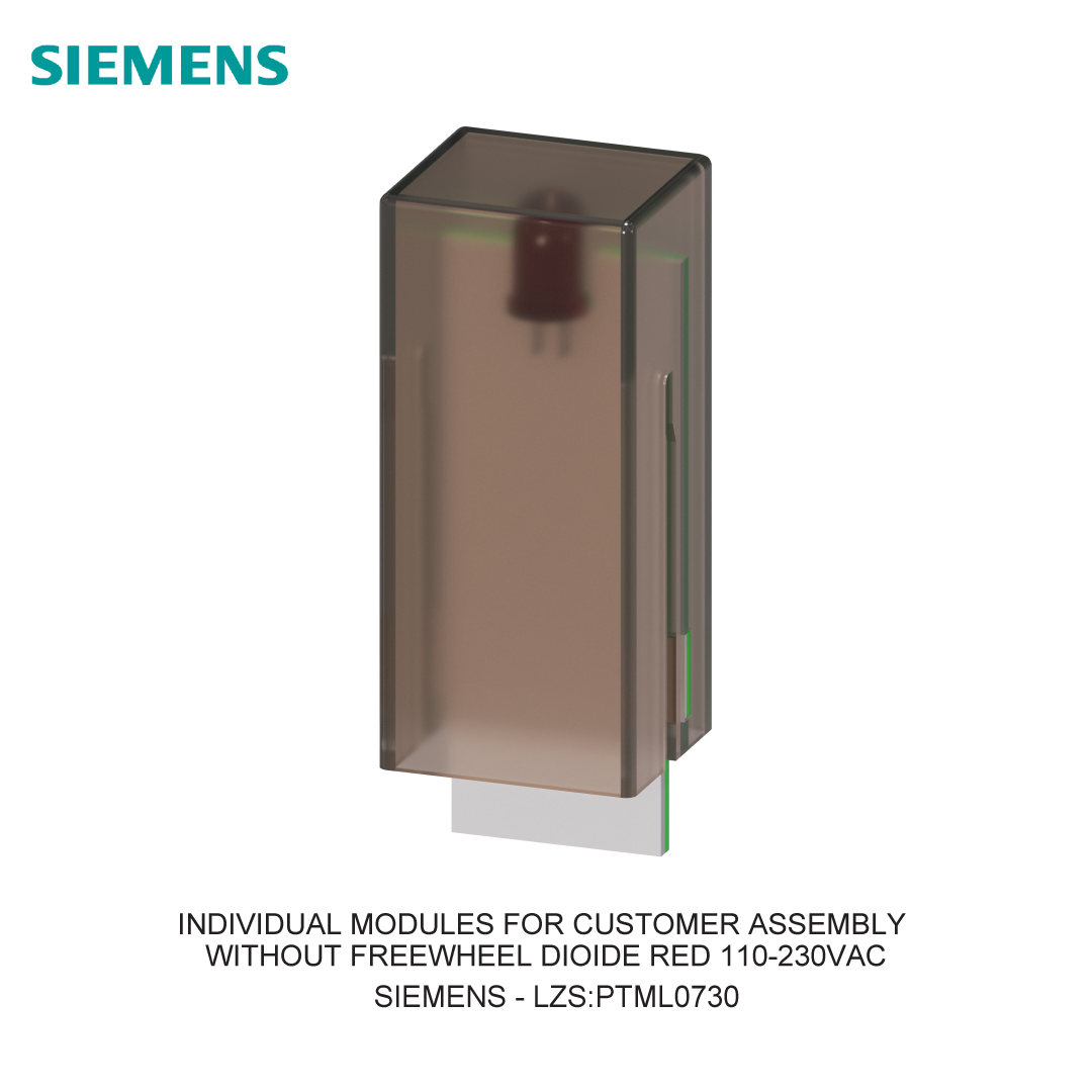 INDIVIDUAL MODULES FOR CUSTOMER ASSEMBLY WITHOUT FREEWHEEL DIOIDE RED 110-230VAC