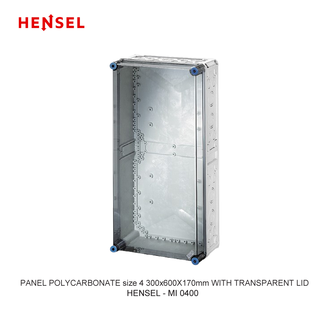 PANEL POLYCARBONATE size 4 300x600X170mm WITH TRANSPARENT LID